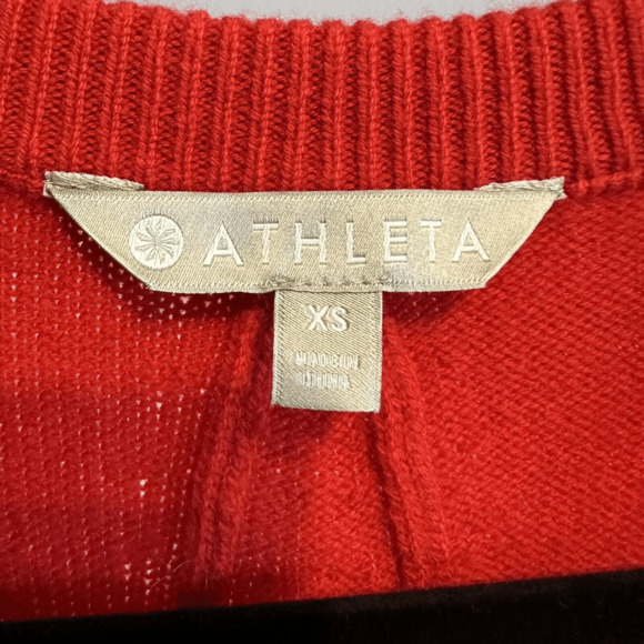 Athleta Perspective Wool Cashmere Blend Crew Neck Sweater XS Red - Picture 13 of 13